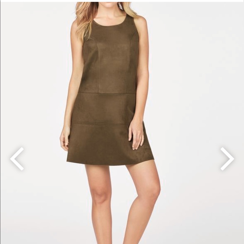 Faux suede dress